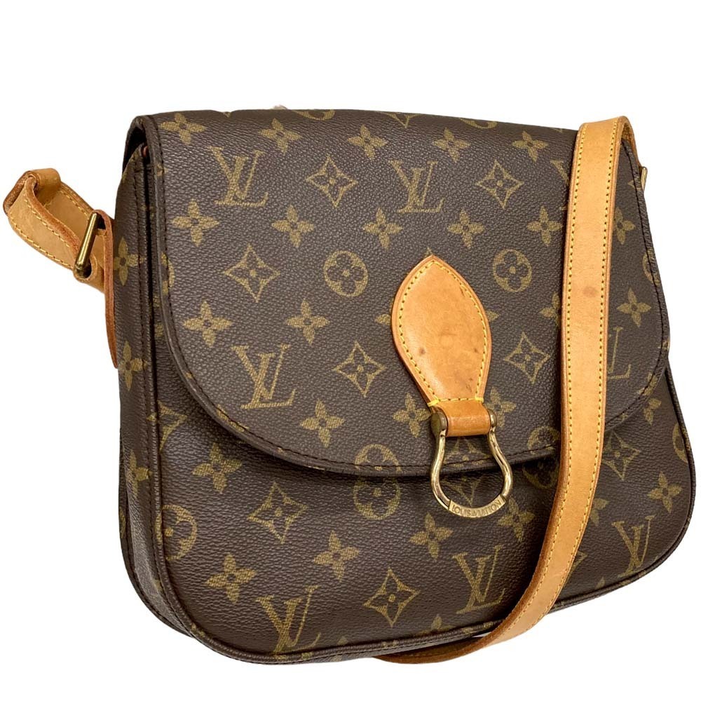 Louis Vuitton Saint Cloud Shoulder Bag Crossbody Monogram Brown Flap Closure